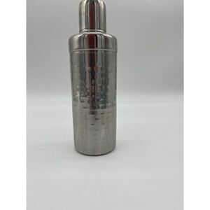 Stainless Steel Cocktail Shaker Hammered w/ Sifter 20 oz Barware Mixer w Lid